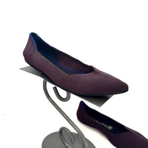 Rothy's Pointed Toe Ballet Flats Port Wine Purple Size 8.5